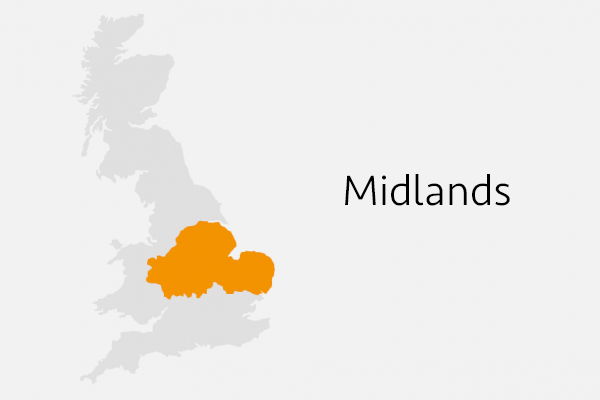 Wykamol Uk Map Swatch Midlands